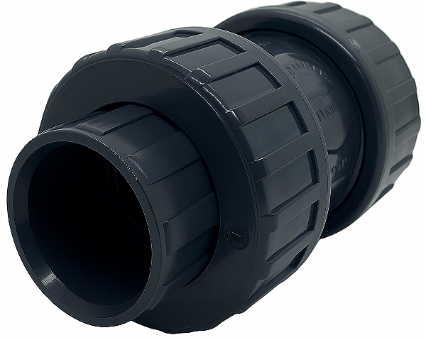 Valvula De Retenção PVC-U Dupla União - 4"- Aqua Plastic Rosca Femea
