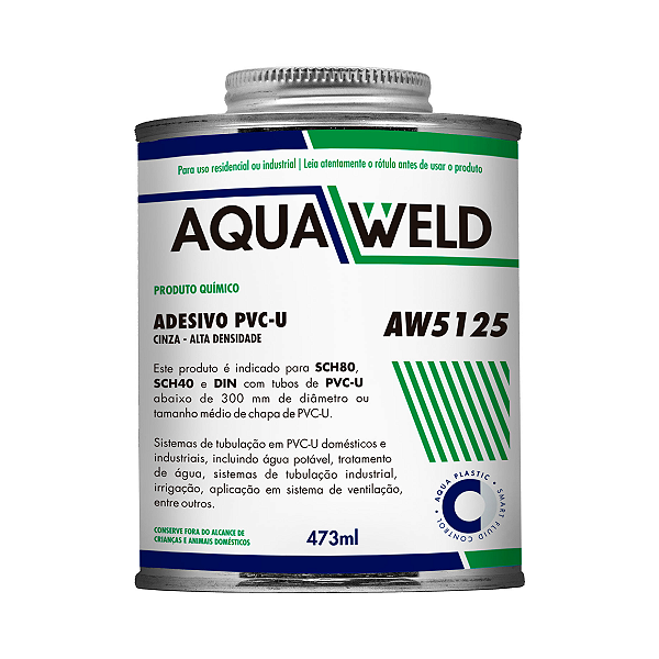 Adesivo AW5125 Aqua Weld Para Montagem de Tubos PVC-U  473ml - Aqua Plastic