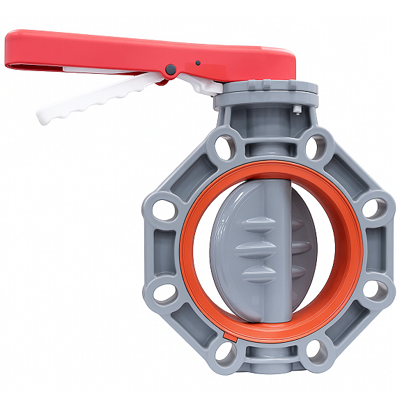 Válvula Boborleta PVC-C FPM PN10 D.90-3" - Aqua Plastic