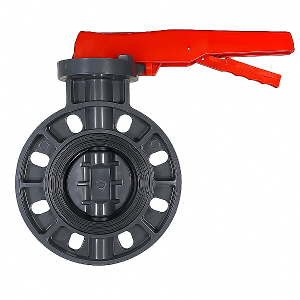Válvula Borboleta PVC-U SCH80 PN10 Com Alavanca D.160 - 6"  Aqua Plastic