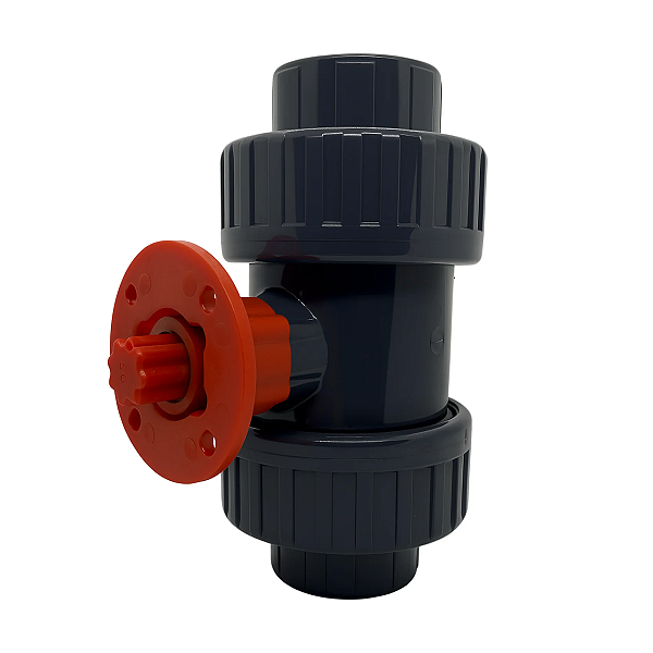 Válvula de Esfera PVC-U SCH80 para atuador 1/2" - Aqua Plastic