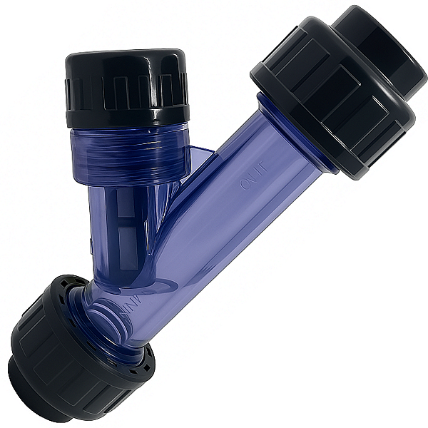 Filtro Y PVC-U EPDM PN10 D.UNIÃO F/F 2" SCH80 SOLDA - Aqua Plastic