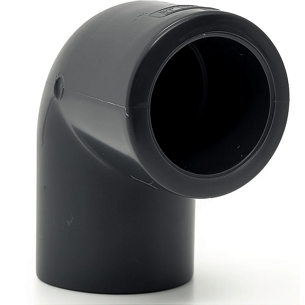Joelho 90° PVC-U 8" SCH80 PN16 Soldável – Alta Pressão e Durabilidade Aqua Plastic