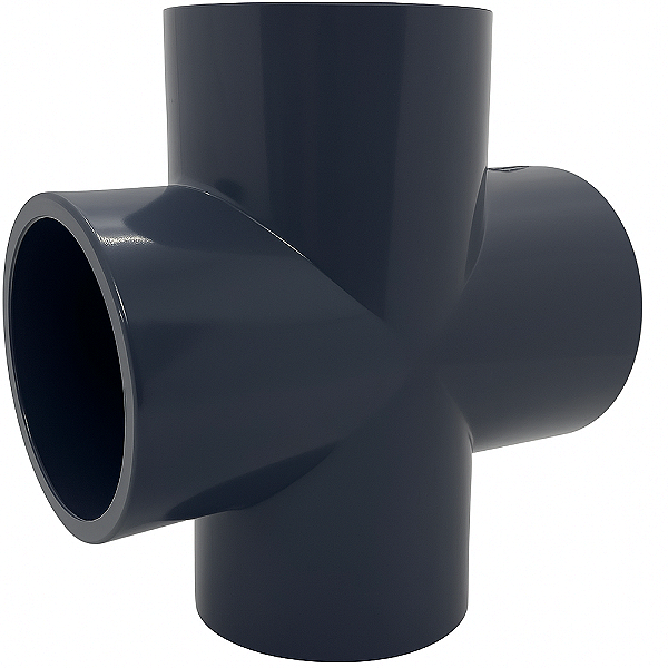 Cruzeta PVC-U 4" SCH80 SOLDA - Aqua Plastic