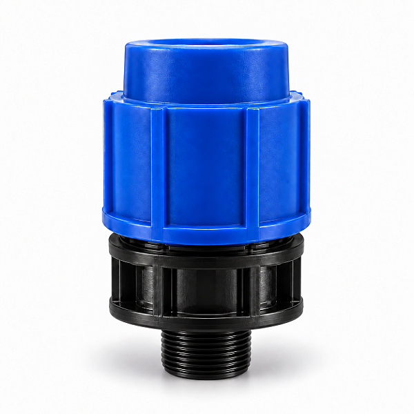 Adaptador Macho PP Compressão 50 mm x 2” PEAD Irrigação - Aqua Plastic