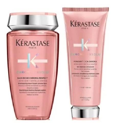 Kit Kérastase Chroma Absolu Riche Shampoo 250ml+ Cond 200ml