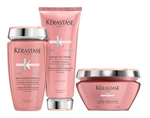 Kit Kérastase Chroma Absolu Sh 250ml+ Cond 200ml+ Másc 200gr
