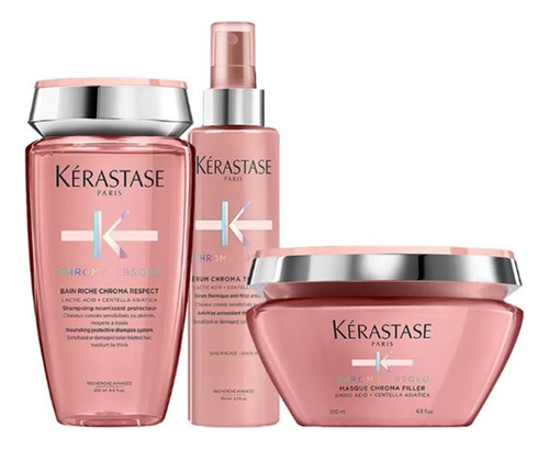 Kit Kérastase Chroma Absolu Riche Sh+ Másc+ Leave-in peq