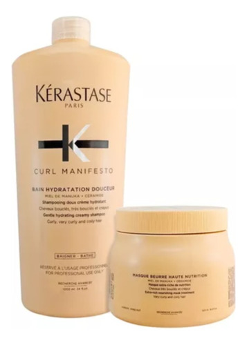 Kit Kérastase Curl Manifesto Shampoo 1 Litro + Máscara 500g