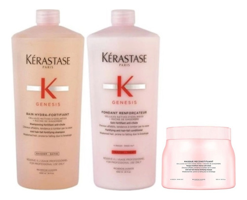 Kit Genesis Hydra Sh 1L + Cond  1L+ Masc gde + Leave-in + Sérum Gde