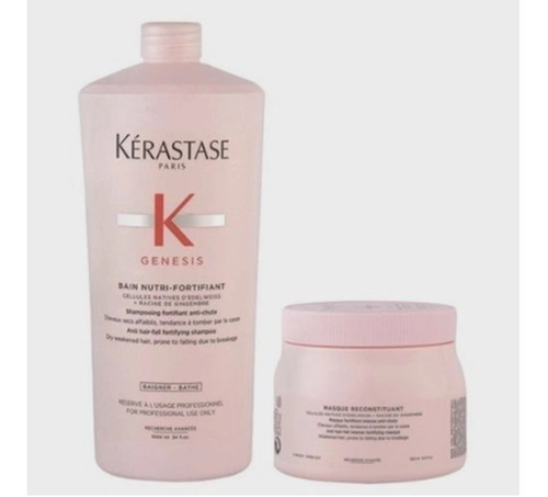 Kit Kérastase Genesis Nutri Shampoo 1L + Masc 500g