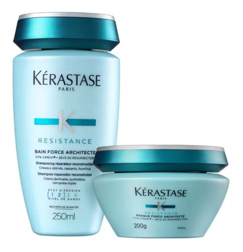 Kit Kérastase Resistance Architecte Sham 250ml+ Máscara 200g