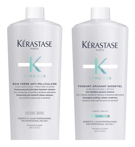 Kit Kérastase Symbiose Bain Crème + Cond Apaisant 1L