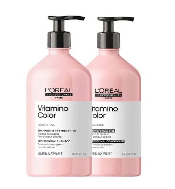 Kit Loréal Vitamino Color - Shampoo 750ml + Cond 750ml