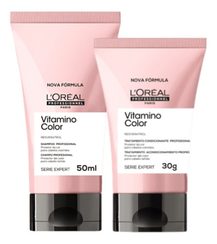 Kit Loréal Vitamino Color Shampoo 50ml+ Máscara 30ml