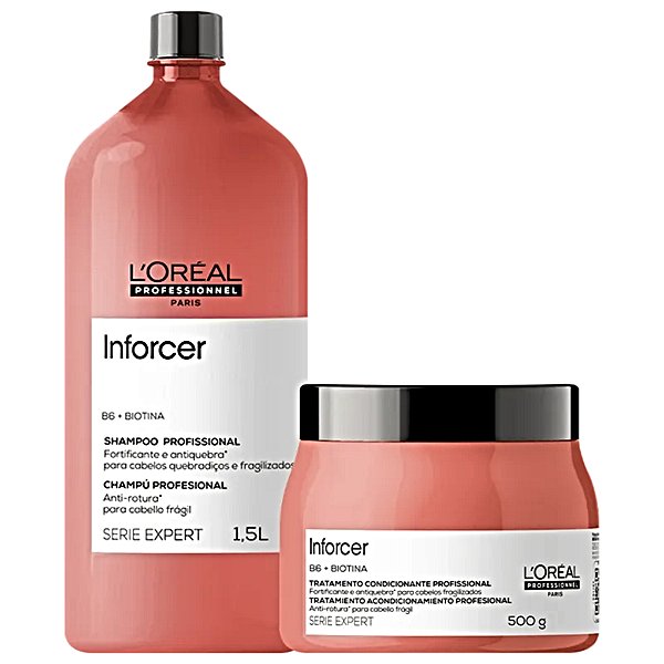 Loreal Kit Inforcer Shampoo 1,5L + Mascara 500g