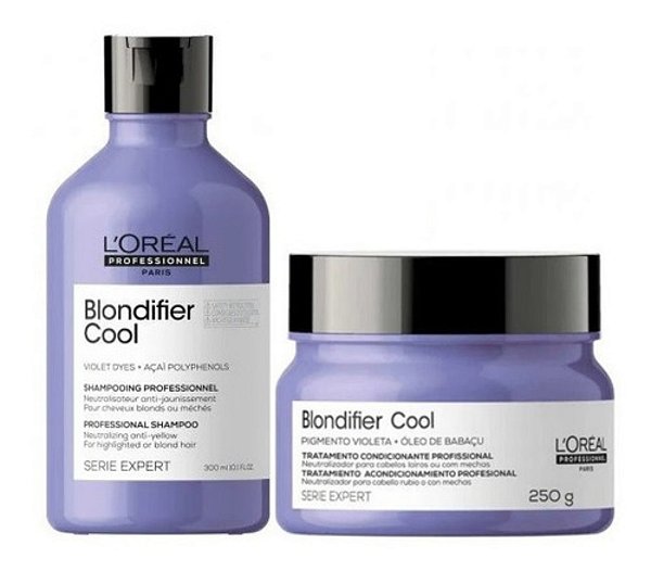 Kit Loréal Blondifier Cool Shampoo 300ml + Máscara 250gr