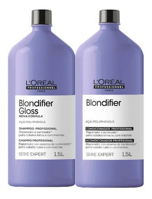 Kit Loréal Professionnel Blondifier Gloss Shampoo+Cond 1,5L
