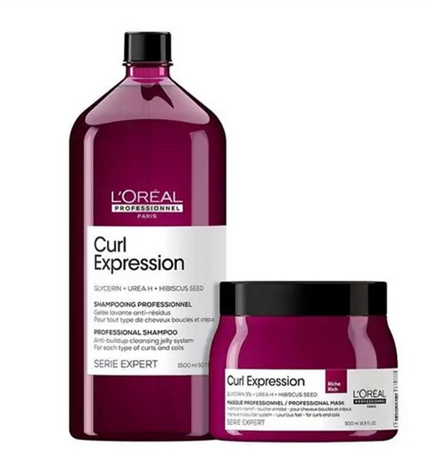 Kit Loréal Curl Expression Shampoo 1,5L  + Másc Riche 500g