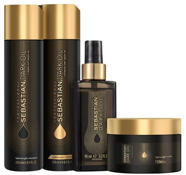 Kit Sebastian Dark Oil Sh + Cond + Máscara + Óleo 95ml