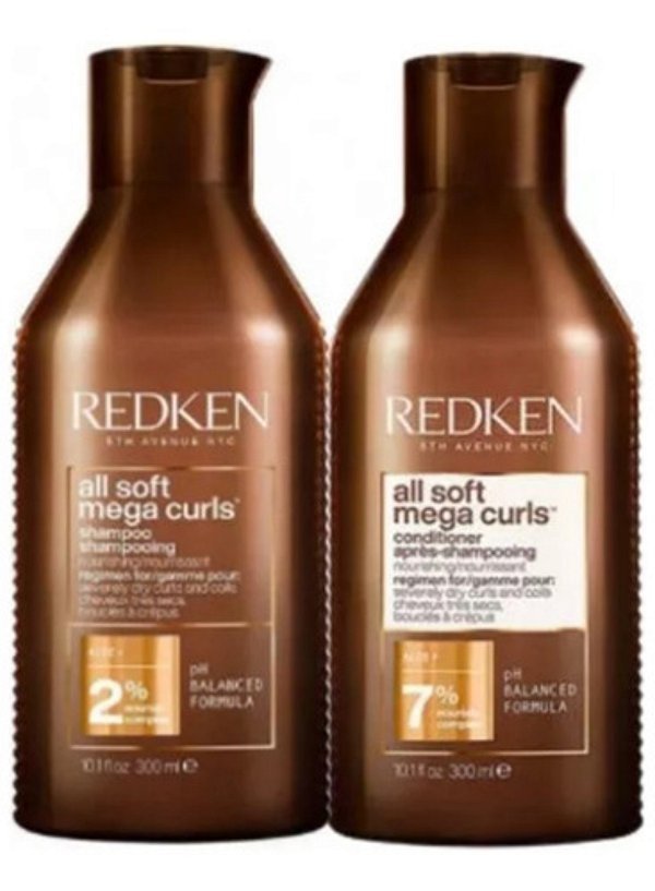Kit Redken All Soft Mega Curls Shampoo+ Condicionador 300mls