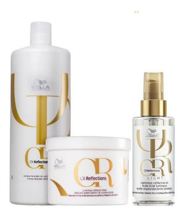 Kit Wella Oil Reflections Sh 1000ml+ Masc 500ml+ Óleo 100ml