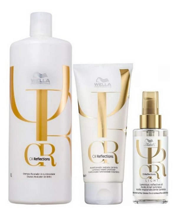 Kit Wella Oil Reflections Sh 1000ml+ Cond 200ml+ Óleo 100ml