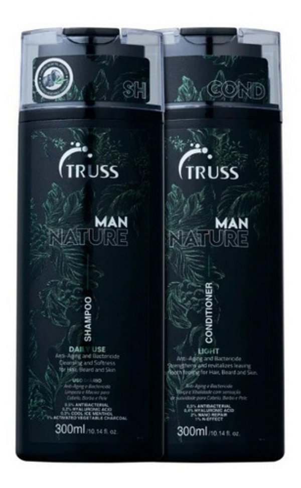 Kit Truss Man Nature Shampoo 300ml+ Condicionador 300ml