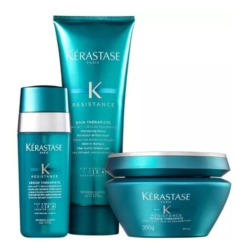 Kit Kérastase Resistance Thérapiste Shampoo+ Másc+ Sérum Pq