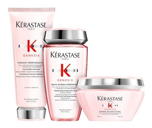 Kit Kérastase Genesis Hydra Shampoo+ Cond+ Máscara Pq