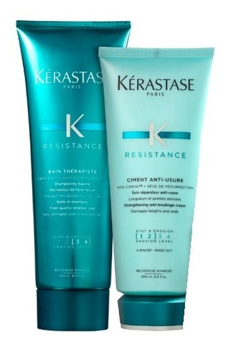 Kit Kérastase Resistance Bain Thérapíste+ Cond Ciment Anti Usure Pq