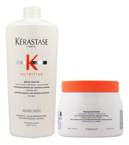 Kit Kérastase Nutritive Bain Satin 1L + Masquintense 500gr