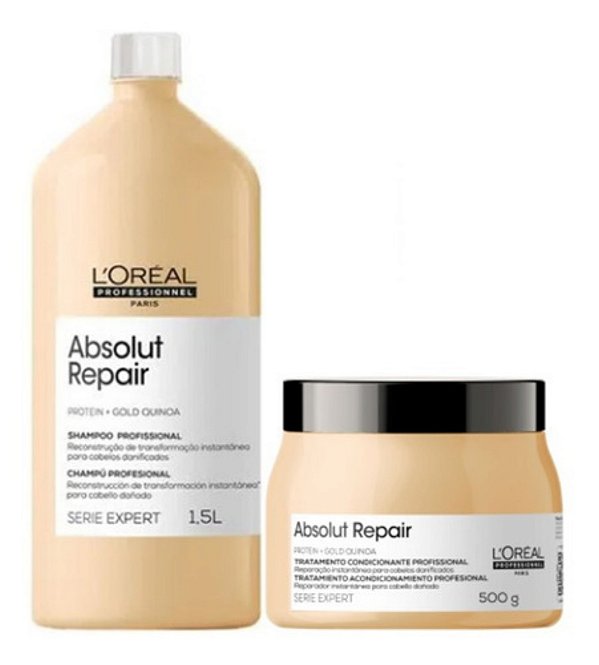 Kit Loréal Absolut Repair Shampoo 1,5L + Máscara 500gr