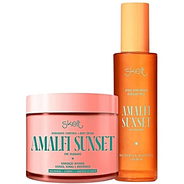 Kit Skelt Amalfi Sunset Hidratante Corporal+ Spray Perfumado