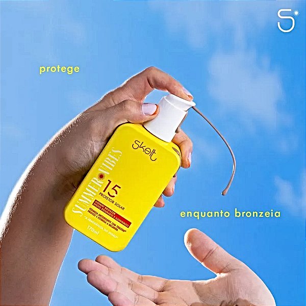Skelt Protetor Solar com Instant Bronzer FPS 15 170mls