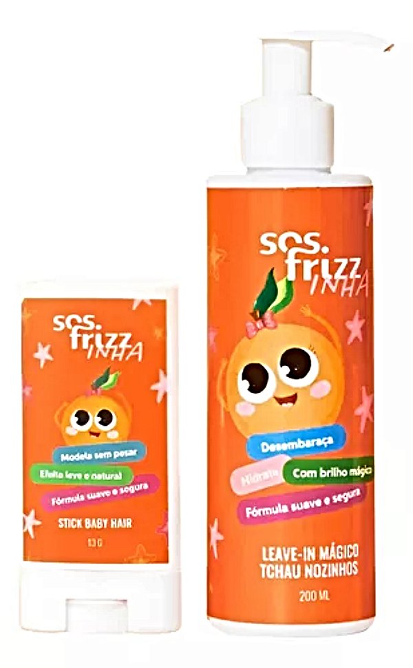 Kit SOS Frizz Stick Baby Hair 13g+ Tchau Nozinhos Leave-in