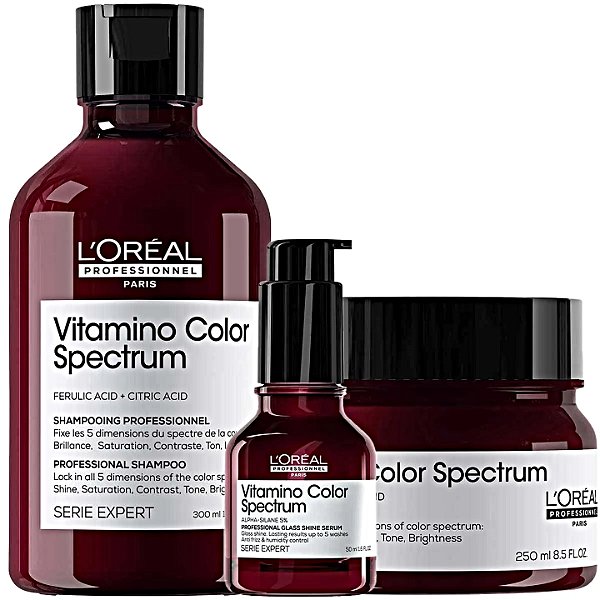Kit Loréal Vitamino Color Spectrum Shampoo+ Máscara+ Sérum