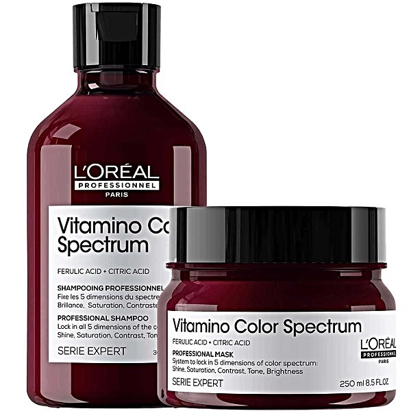 Kit Loréal Vitamino Color Spectrum Shampoo 300ml+ Másc 250g