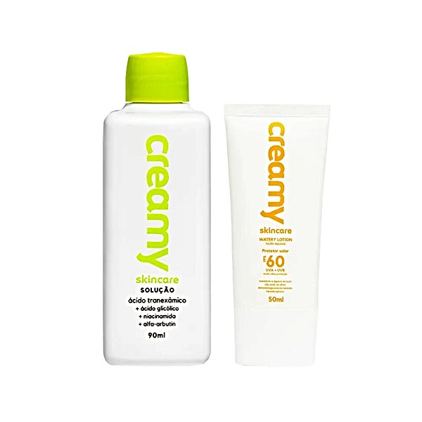 Kit Creamy Ácido Tranexâmico+ Protetor Solar Facial FPS60