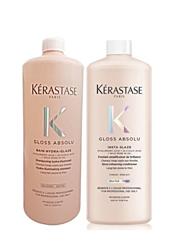 Kit Kérastase Gloss Absolu Bain Hydra Shampoo+ Condicionador 1l