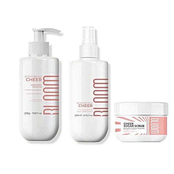 Kit Bloom Cheer Body Splash+ Body Cream+ Esfoliante 200g