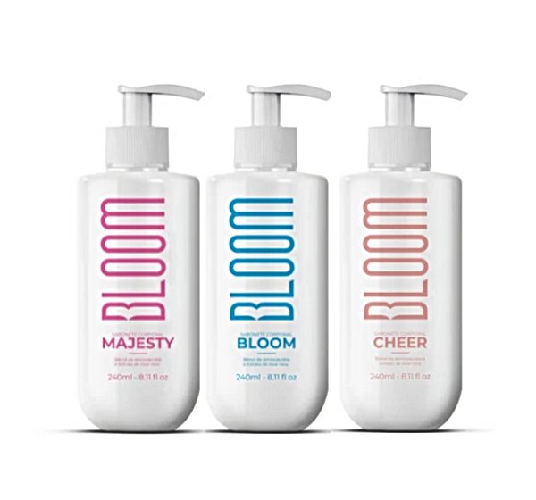 Kit Bloom Sabonete Corporal Majesty+ Bloom+ Cheer 240ml