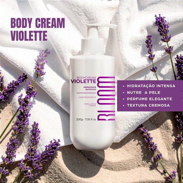 Bloom Violette Body Cream- Loção Desodorante Hidratante 200g