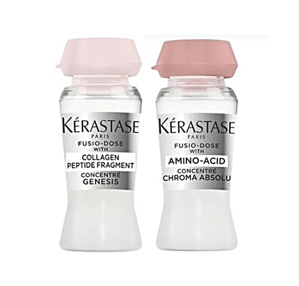 Kit Kérastase Ampola Genesis Collagen Peptide+ Chroma Absolu Amino Acid 12mls