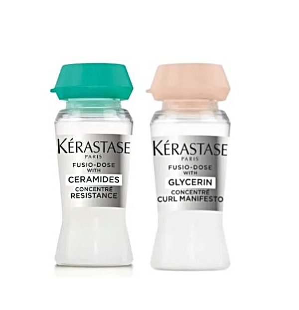 Kit Kérastase Ampola Resistance Ceramides + Curl Manifesto Glycerin 12ml