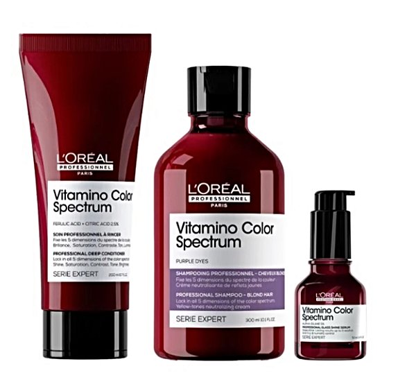 Kit Loréal Vitamino Color Spectrum Purple Sham+ Cond+ Sérum