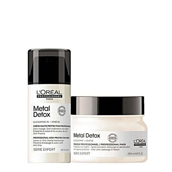 Kit Loréal Metal Detox Máscara 250g+ Leave-in 100ml