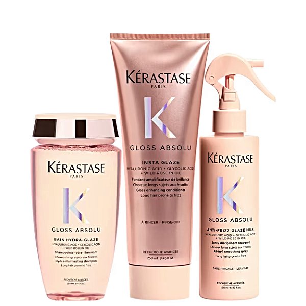 Kit Kérastase Gloss Absolu Shampoo+ Cond pq+ Leave-in 190ml