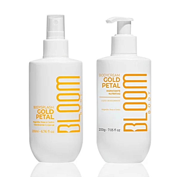 Kit Bloom Gold Petal Body Splash 200ml+ Body Cream 200g