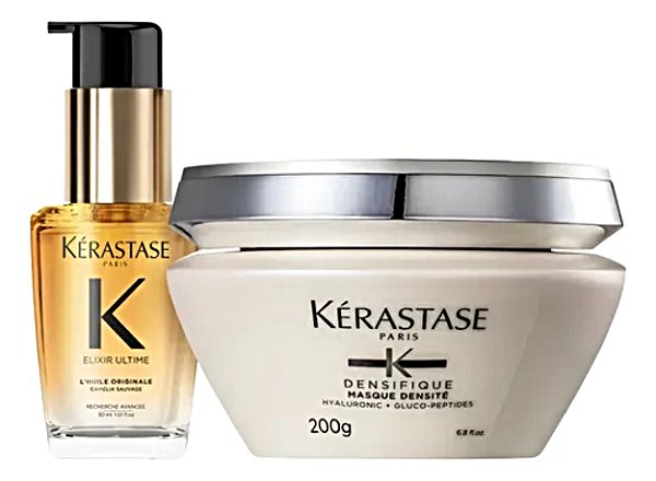 Kit Kérastase Densifique Máscara 200g+ Óleo Elixir 30ml
